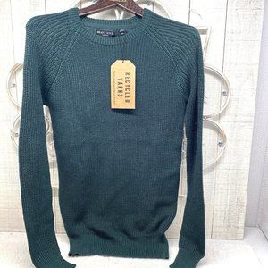 Brave Soul London Womens Sz Medium Sweater Army Green Recycled Yarn